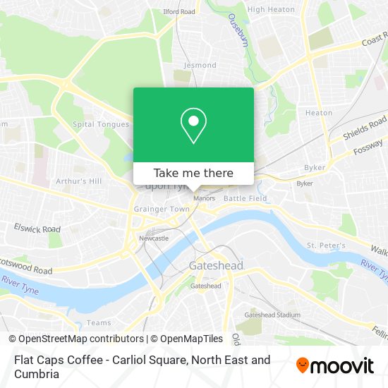 Flat Caps Coffee - Carliol Square map
