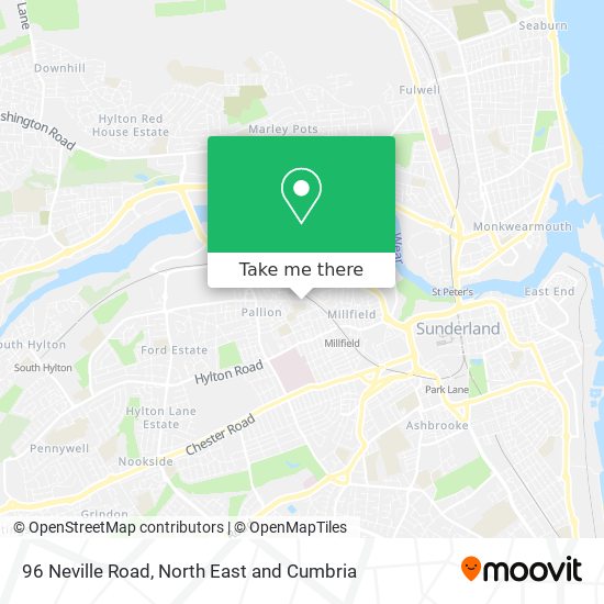 96 Neville Road map