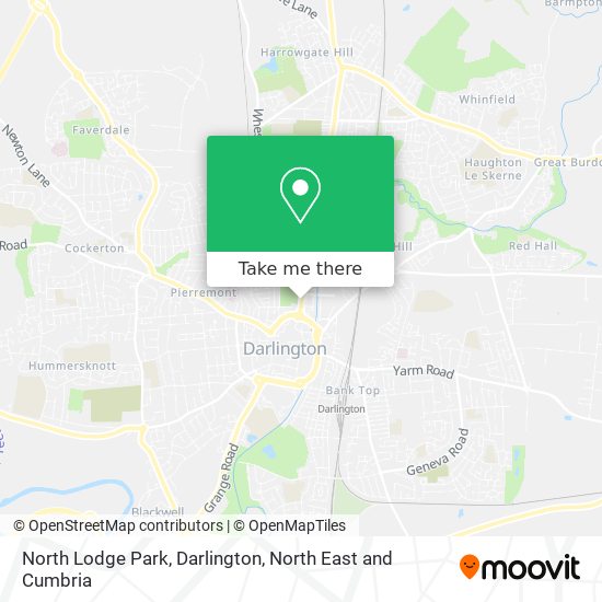 North Lodge Park, Darlington map