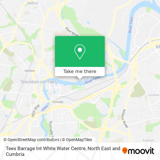 Tees Barrage Int White Water Centre map