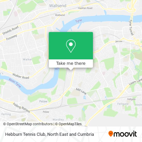 Hebburn Tennis Club map