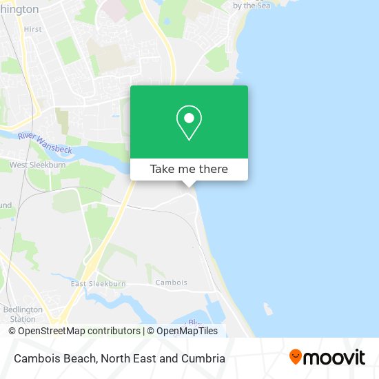 Cambois Beach map