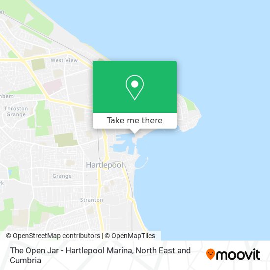 The Open Jar - Hartlepool Marina map