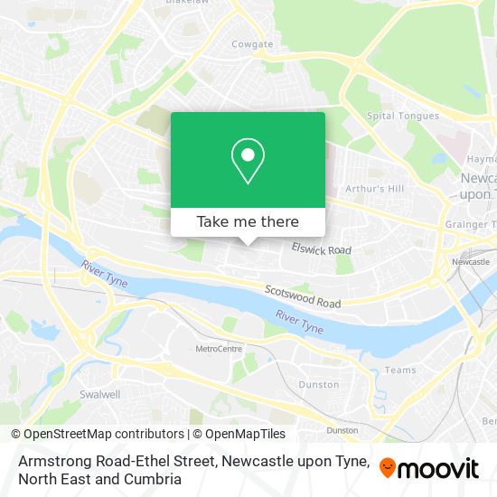 Armstrong Road-Ethel Street, Newcastle upon Tyne map