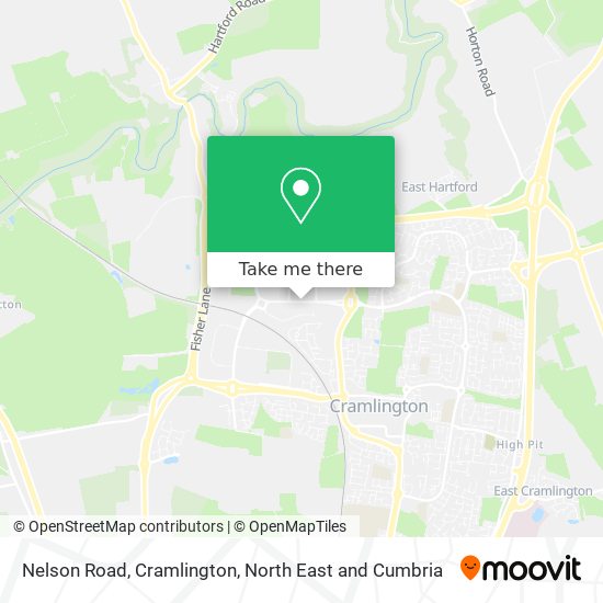 Nelson Road, Cramlington map