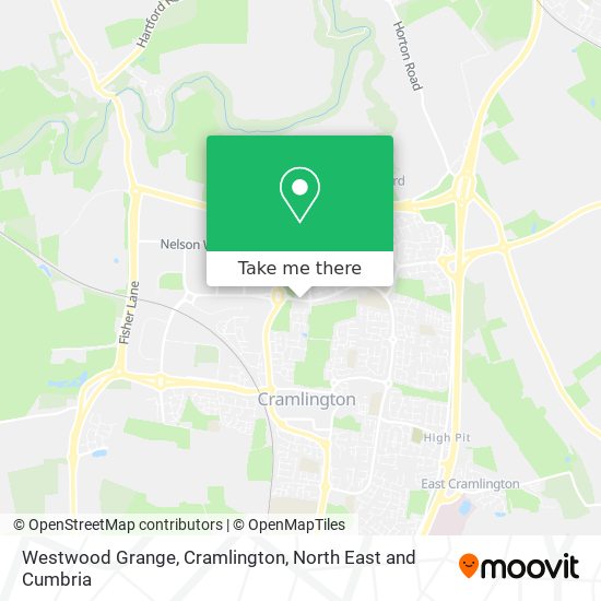 Westwood Grange, Cramlington map