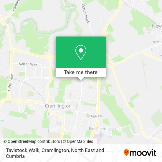 Tavistock Walk, Cramlington map