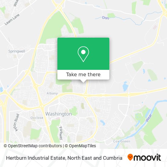 Hertburn Industrial Estate map