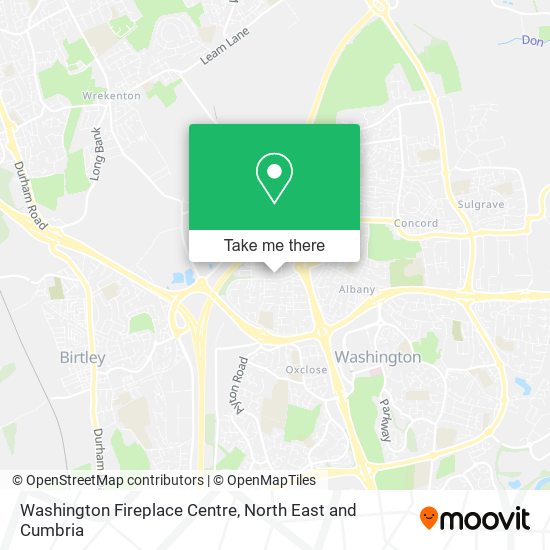 Washington Fireplace Centre map