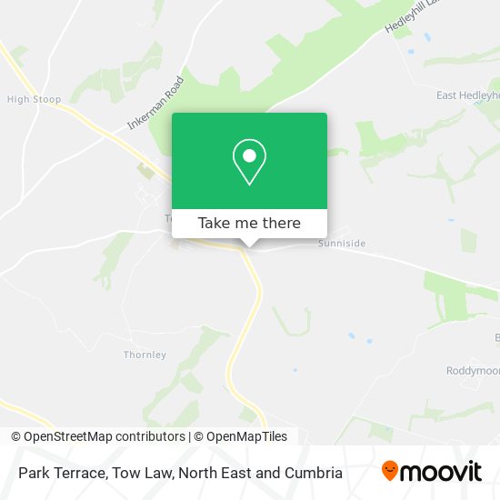Park Terrace, Tow Law map