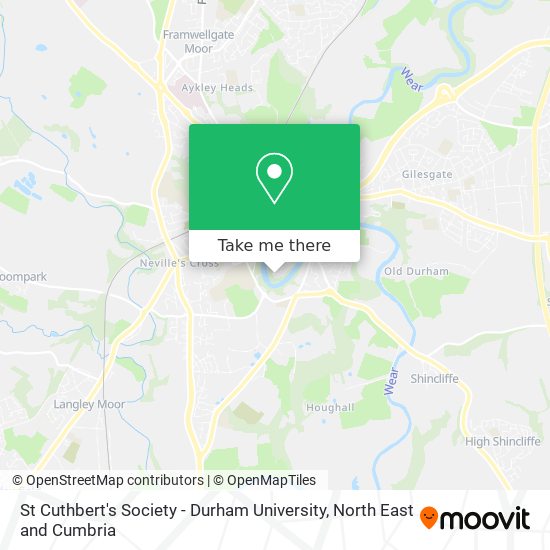 St Cuthbert's Society - Durham University map