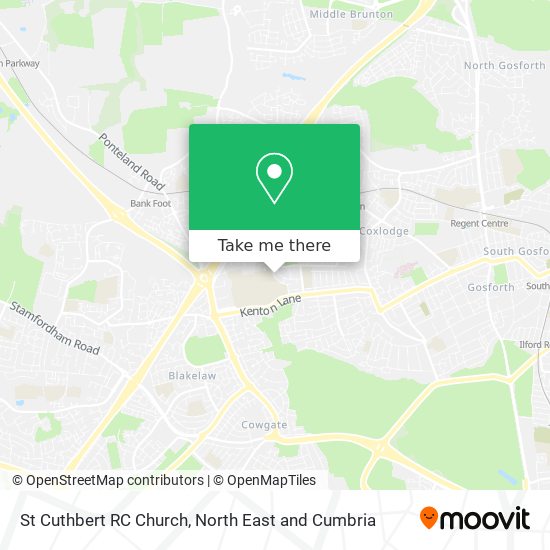 St Cuthbert RC Church map