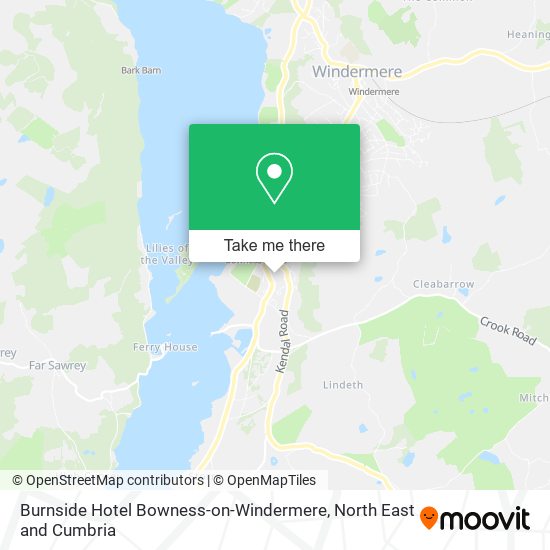 Burnside Hotel Bowness-on-Windermere map
