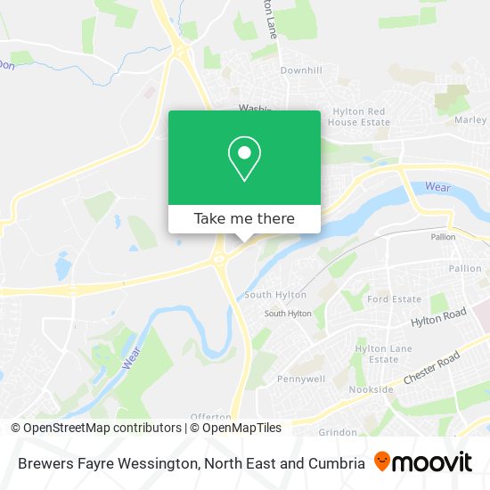 Brewers Fayre Wessington map