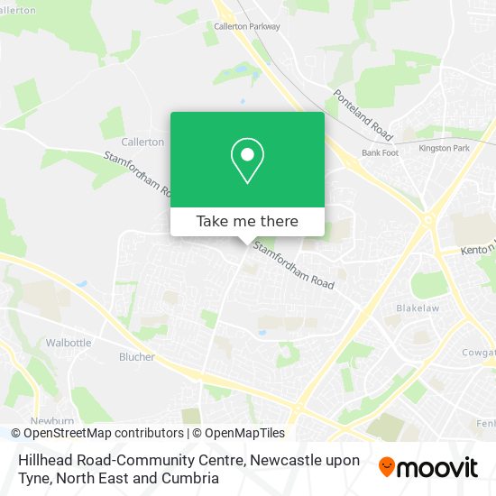 Hillhead Road-Community Centre, Newcastle upon Tyne map