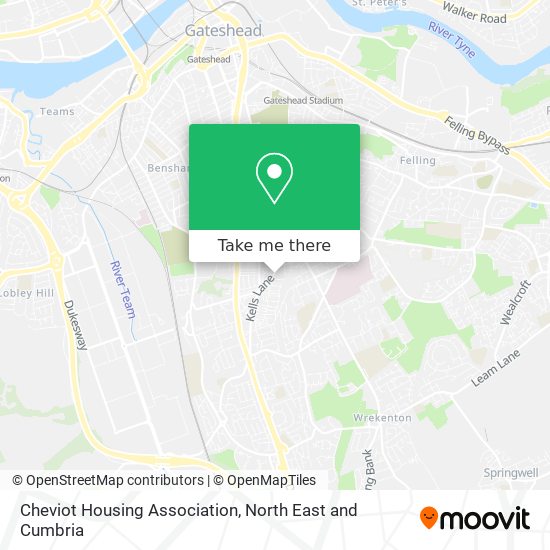Cheviot Housing Association map
