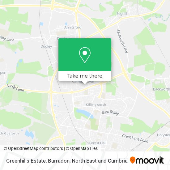 Greenhills Estate, Burradon map