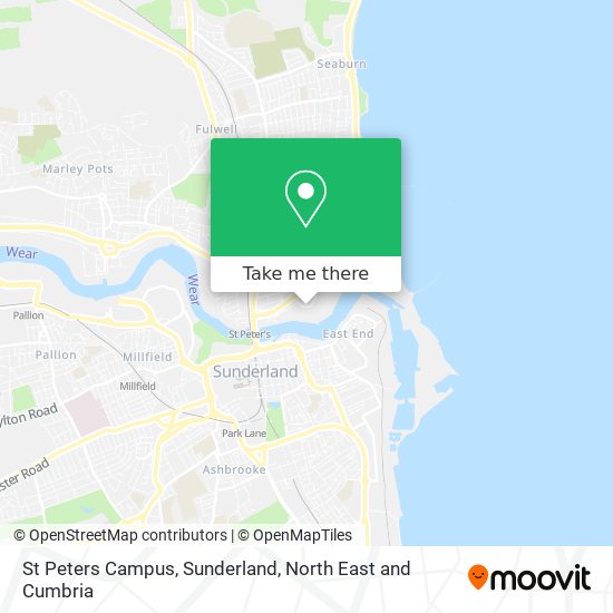 St Peters Campus, Sunderland map