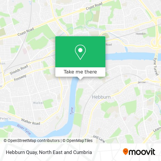 Hebburn Quay map