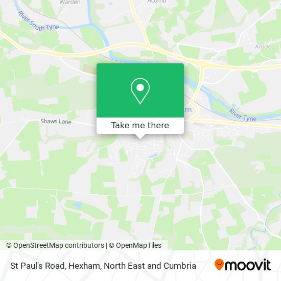 St Paul's Road, Hexham map
