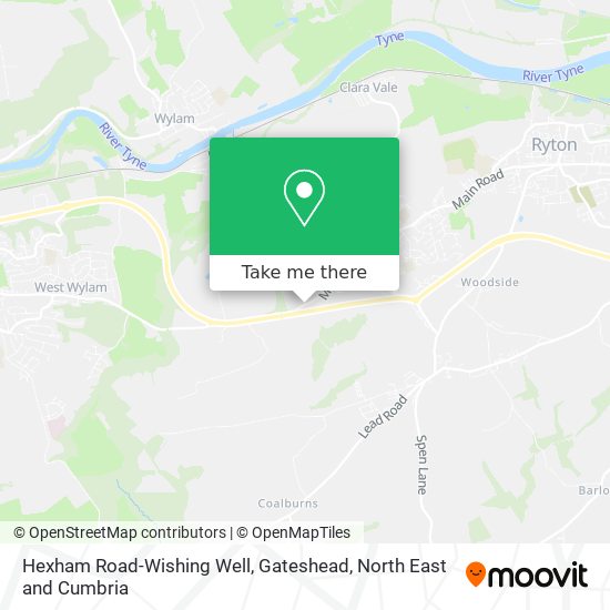 Hexham Road-Wishing Well, Gateshead map