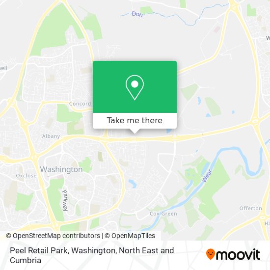 Peel Retail Park, Washington map