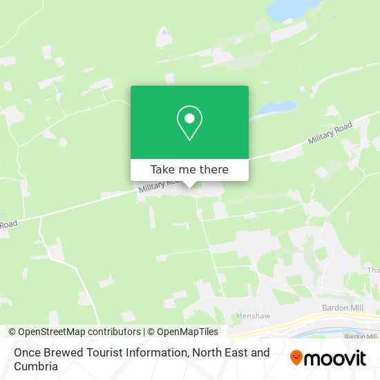 Once Brewed Tourist Information map