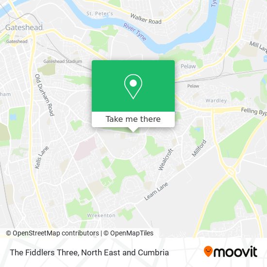 The Fiddlers Three map