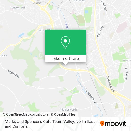 Marks and Spencer's Cafe Team Valley map