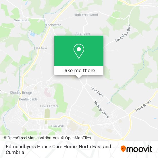 Edmundbyers House Care Home map