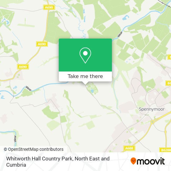 Whitworth Hall Country Park map