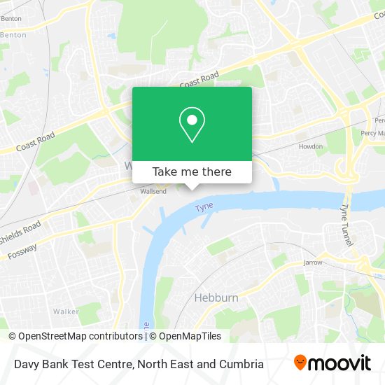 Davy Bank Test Centre map