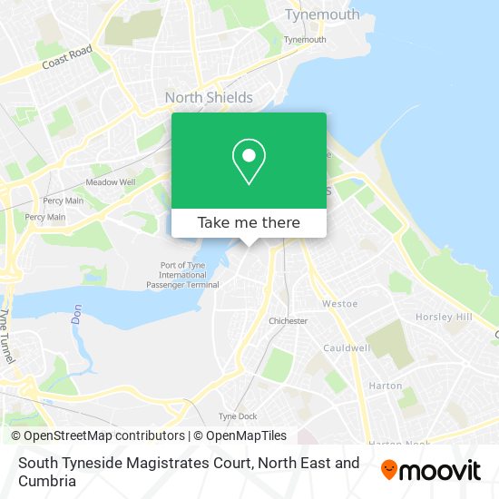South Tyneside  Magistrates Court map