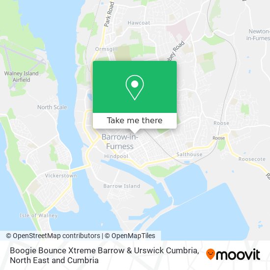 Boogie Bounce Xtreme Barrow & Urswick Cumbria map