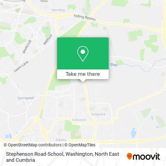 Stephenson Road-School, Washington map