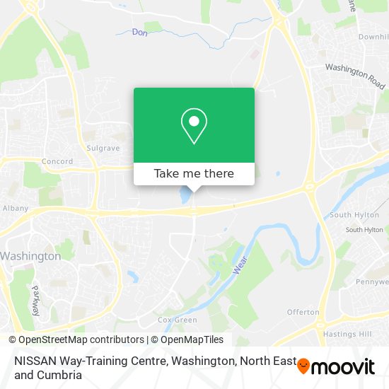 NISSAN Way-Training Centre, Washington map