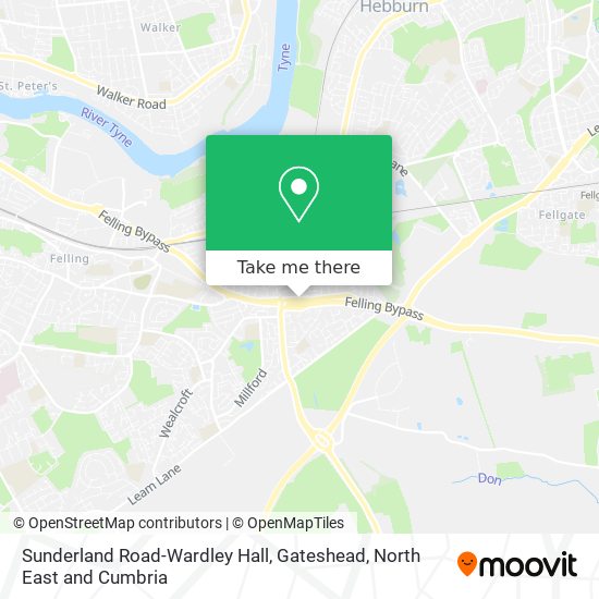 Sunderland Road-Wardley Hall, Gateshead map