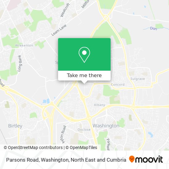 Parsons Road, Washington map