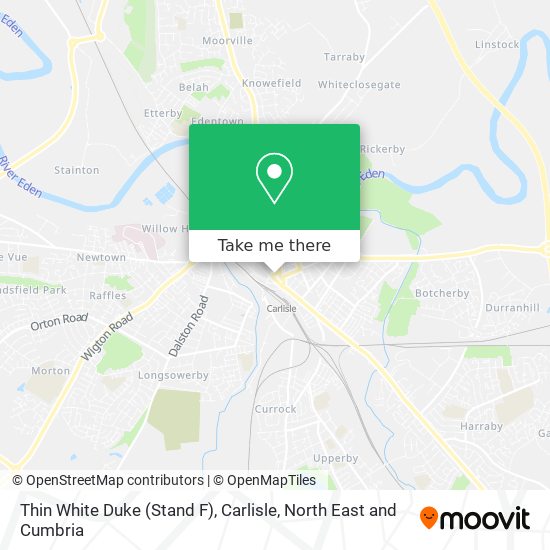 Thin White Duke (Stand F), Carlisle map