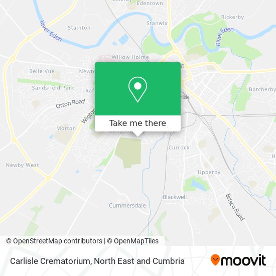 Carlisle Crematorium map