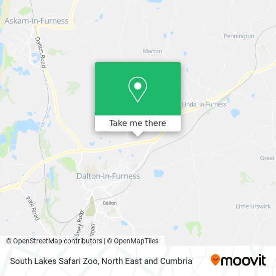 South Lakes Safari Zoo map