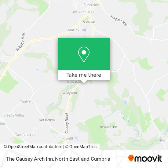 The Causey Arch Inn map