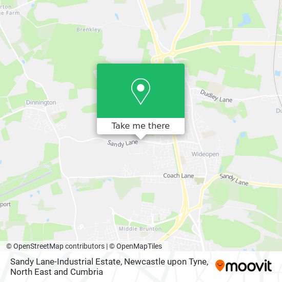 Sandy Lane-Industrial Estate, Newcastle upon Tyne map
