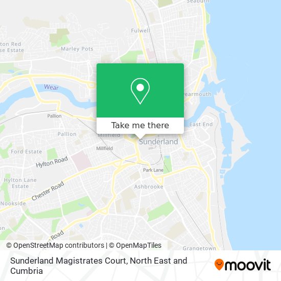Sunderland Magistrates Court map