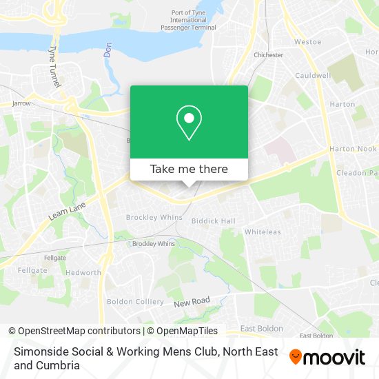 Simonside Social & Working Mens Club map