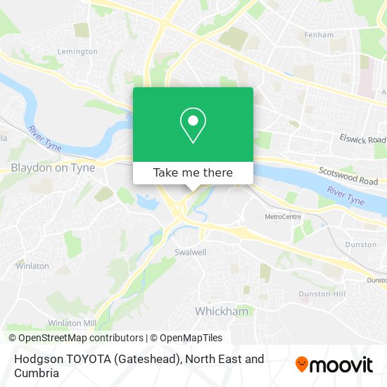 Hodgson TOYOTA (Gateshead) map
