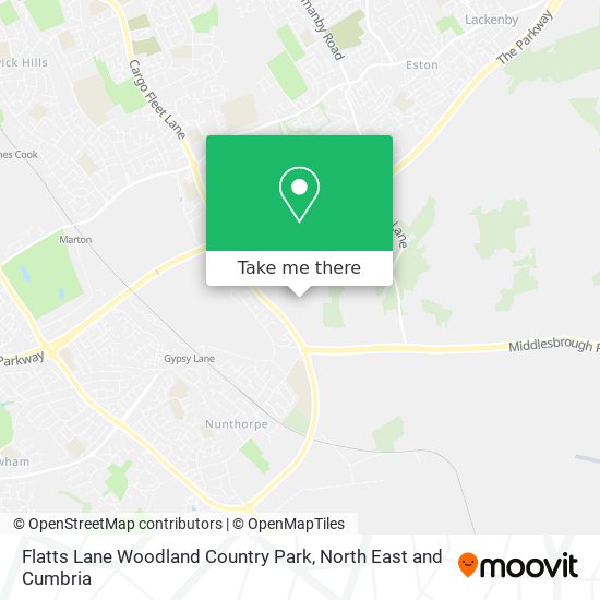 Flatts Lane Woodland Country Park map
