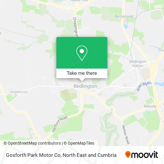 Gosforth Park Motor Co map