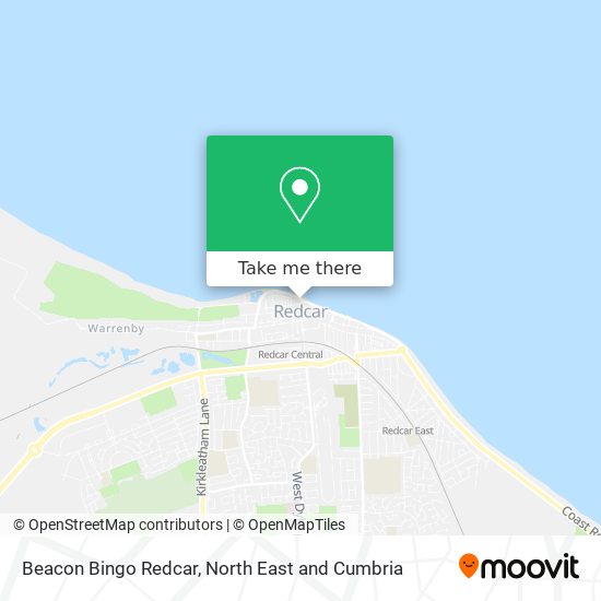 Beacon Bingo Redcar map