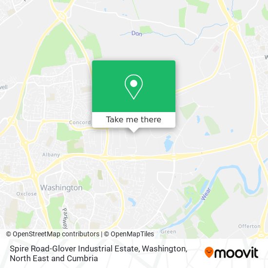 Spire Road-Glover Industrial Estate, Washington map